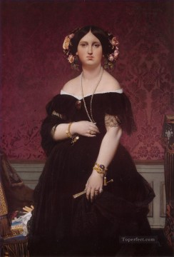 Madame Paul Sigisbert Moitessier Neoclassical Jean Auguste Dominique Ingres Oil Paintings